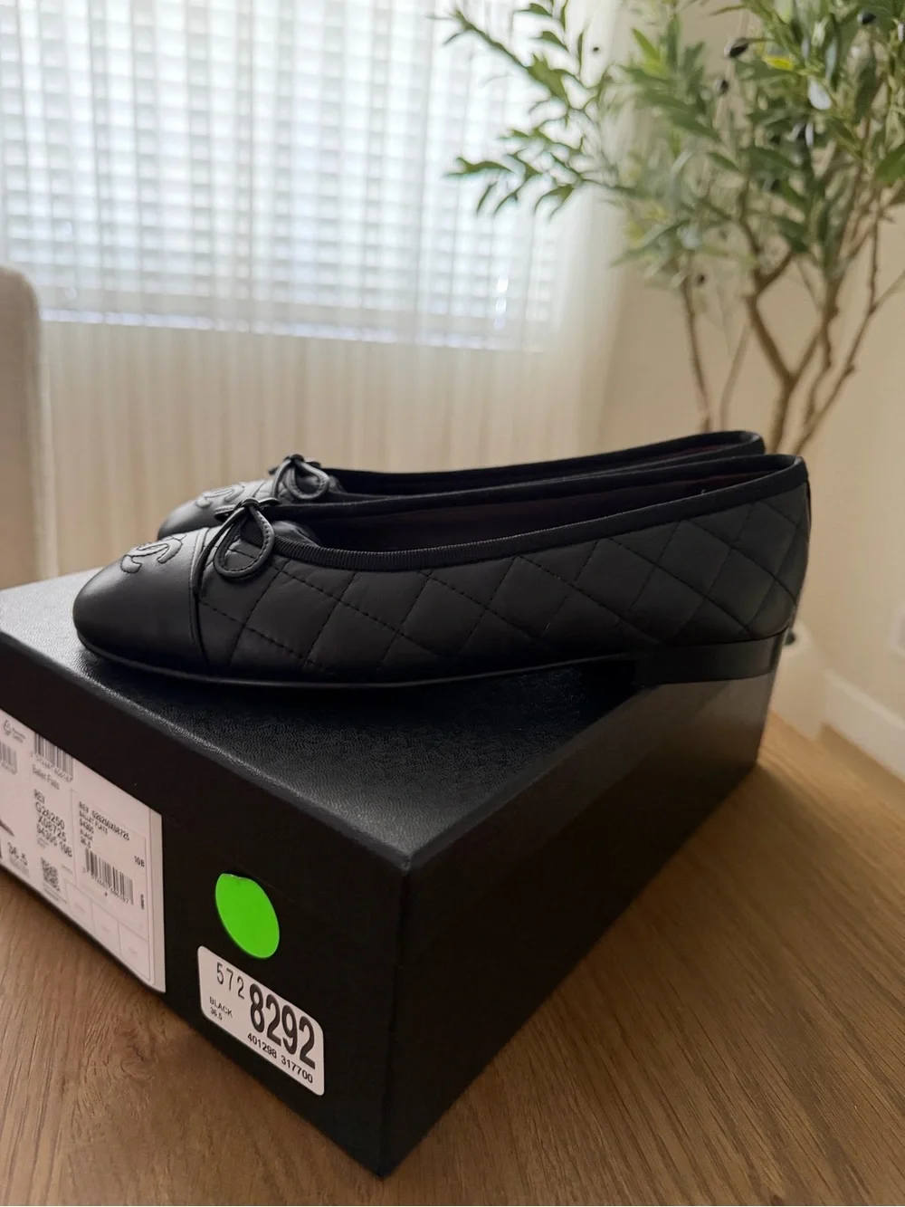 Chanel Black Leather Ballet Flats - Quilted. BRAND NEW.